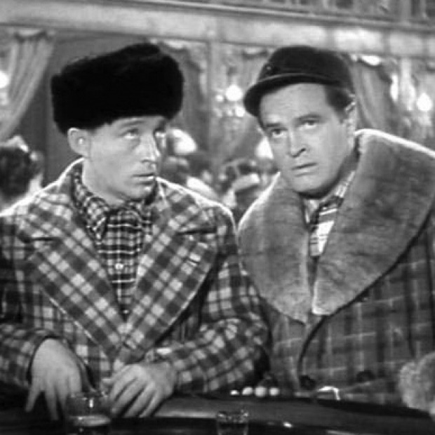 Bing Crosby and Bob Hope are off to make their fortunes in the 1946 film <i>Road To Utopia</i>. 