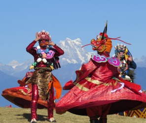 We were lucky enough to be crossing the Dochu La pass in Bhutan on the day of the Druk Wangyel festival, with ...