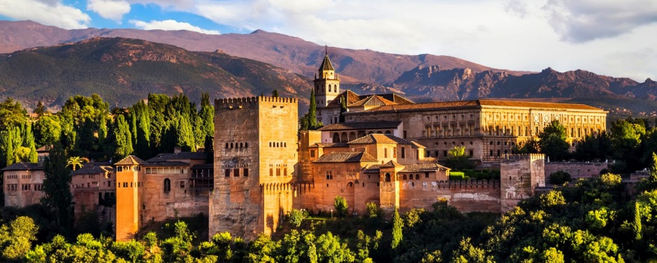 Ancient arabic fortress of Alhambra in Granada.