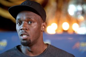 Usain Bolt in Melbourne on Friday.