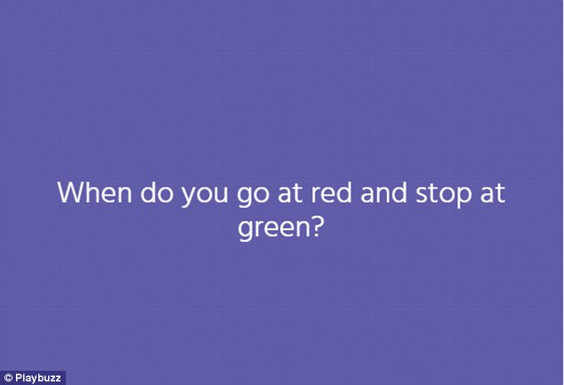 When do you go at red and stop at green? This doesn't sound like the traffic lights we're used to