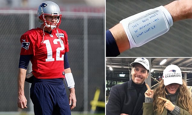 Tom Brady shows off terrible grammar in wristband notes