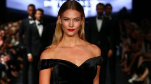 Karlie Kloss showcases designs by Rachel Gilbert on the runway at the David Jones Autumn Winter 2017 Collections Launch ...