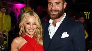 Kylie Minogue and fiance Joshua Sasse.