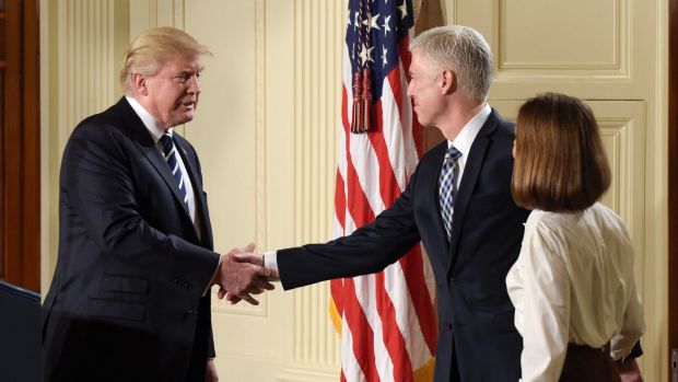 President Donald Trump announces 10th US Circuit Court of Appeals Judge Neil Gorsuch as his choice for Supreme Court ...