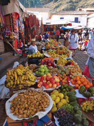 Pisac market in Cusco, Peru.