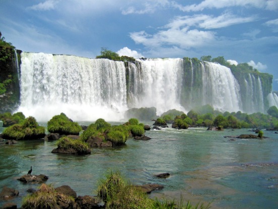 Iguazu Falls on the border of Argentina and Brazil.
