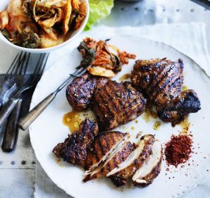 Korean spice-rubbed chicken.