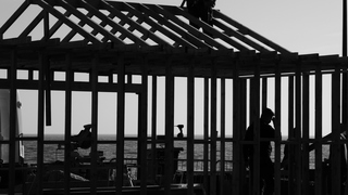 Building under construction along the prom