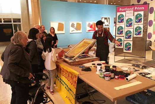 Live Printing at the Art Museum