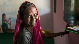 70-year-old Sevanta Shantaram Kedar's family was too poor to send her to school when she was growing up. 
