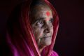 80-year-old Ramabai Ganpat Khandakle is one of 30 elderly women attending school for the first time in their lives.