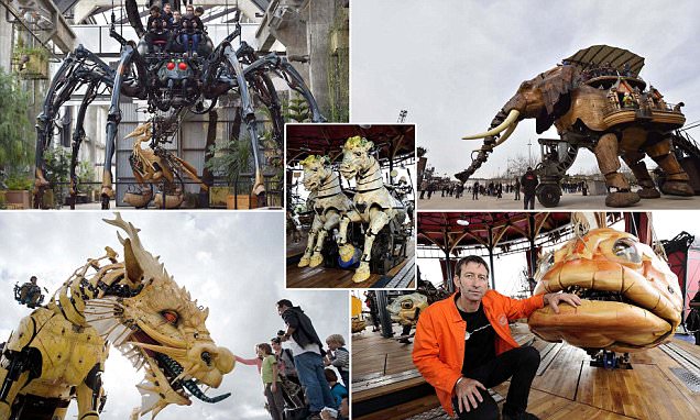 Les Machines de l'ile's giant mechanical animals in France