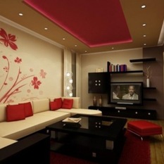 Use Wall Stickers For Living Room Wall Decorating Idea - Wallpaper