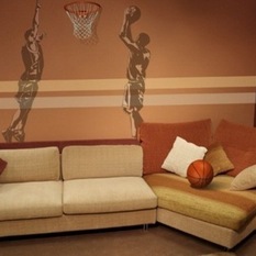 Basket ball Wall Decal Ideas for Living Room - Wallpaper