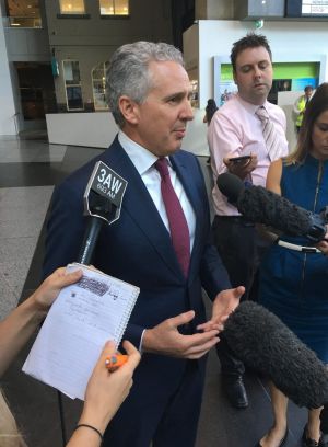 Telstra CEO Andrew Penn addresses the media after the outage.