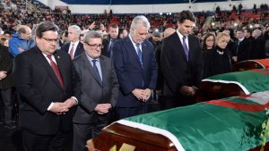 La cérémonie en hommage à trois des six victimes de l'attentat à Québec a rassemblé de nombreuses personnes et dignitaires.