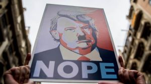 A sign held during the Women's March in Barcelona.