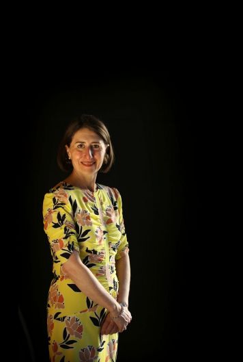 Portrait of NSW Premier-elect Gladys Berejiklian at her Sate Government office prior to tomorrow's Parliamentary ballot ...