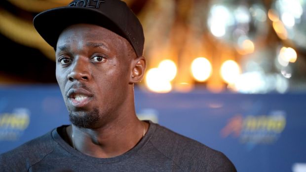Usain Bolt in Melbourne on Friday.
