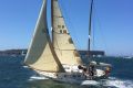 Ailing: Freyja in trouble during the start of the Sydney to Hobart.