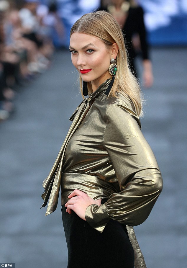 Runway duties: Karlie took to Instagram to share her happy snaps with her 6.2 million followers