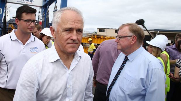 Senator Ian Macdonald with Prime Minister Malcolm Turnbull in Cairns during the federal election campaign.