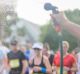 Runners get water relief at The Sydney Morning Herald Sun Run on Saturday.