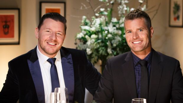 Manu Feildel with fellow <i>My Kitchen Rules</i> judge Pete Evans.