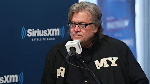 Groomed for power: Stephen Bannon is said to be the only person exempt from Trump's dress code.