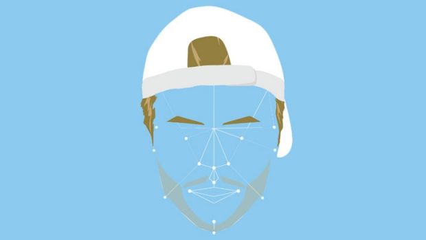 A rough mockup of MasterCard's facial recognition, using tennis champion Lleyton Hewitt.