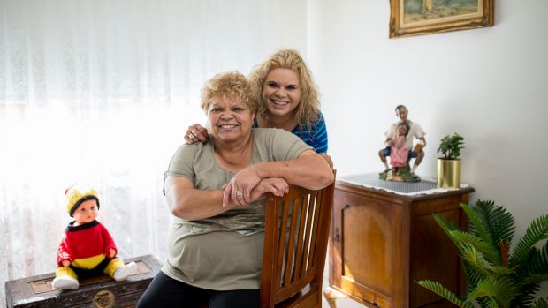Pam Jackson and her daughter, Kim, in her new unit, one of 511 Melbourne homes the Andrews government has transferred to ...