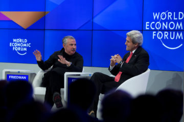 "Diplomacy in an Era of Disruption" - Conversation with Secretary John Kerry and Tom Friedman on the opening day of the World Economic Forum in Davos. Photo by U.S. Embassy Bern/ Eric Bridiers on Flickr.