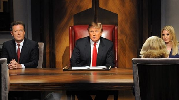 A scene from NBC's hit reality show, <i>The Apprentice</i>, starring Donald Trump.