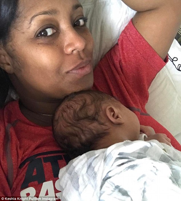 Gorgeous glow: Keshia Knight Pulliam, 37, told a story on her podcast Friday about how a hospital worker believed she was in dire need of social services after she gave birth last month