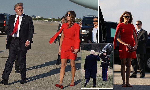 Trump flies for Mar-a-Lago ball and reunion with Melania