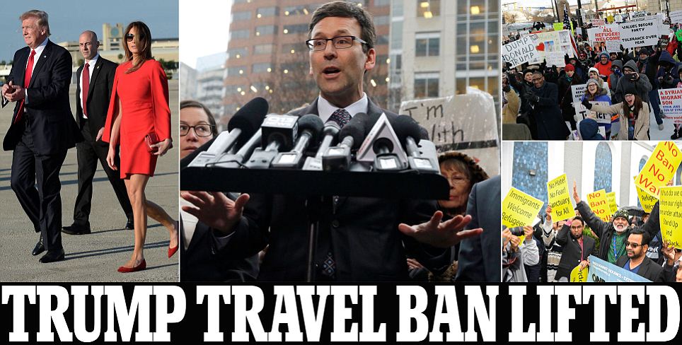 US district judge puts temporary block on Trump travel ban