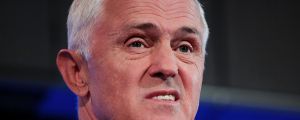 CANBERRA, AUSTRALIA - FEBRUARY 01: Malcolm Turnbull delivers his National Press Club address on February 1, 2017 in ...