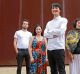 <i>Little Emperors</I> director Wang Chong (centre) with cast members Liam Maguire (left), Alice Qin, Diana Lin and ...