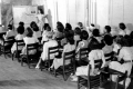This classroom for the National Security Agency employees in the 1950s is representative of the type of ad-hoc classroom ...
