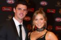 Scott Pendlebury and wife Alex on the Brownlow Medal red carpet in September.