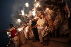 Hindis celebrate Diwali in India.