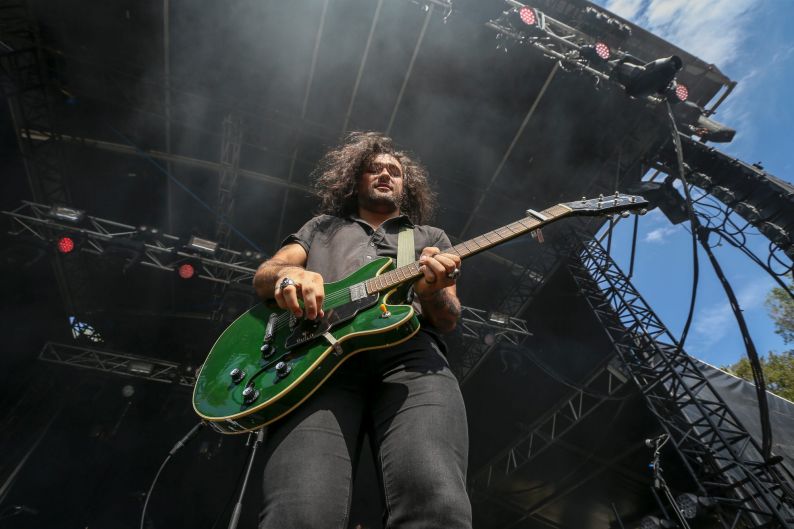 Gang of Youths lead singer David Le-aupepe at Laneway Festival.