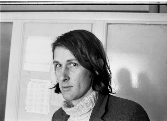 Author Bob Ellis, during his days at the ABC, in 1971.
