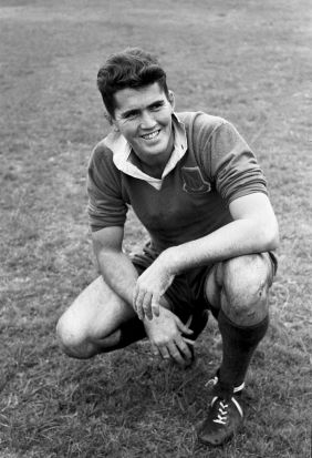 Broadcasting icon Rex "The Moose" Mossop in his rugby union days with the Manly club in 1950.