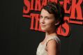 Millie Brown seen at the red carpet premiere of the Netflix original series Stranger Things.