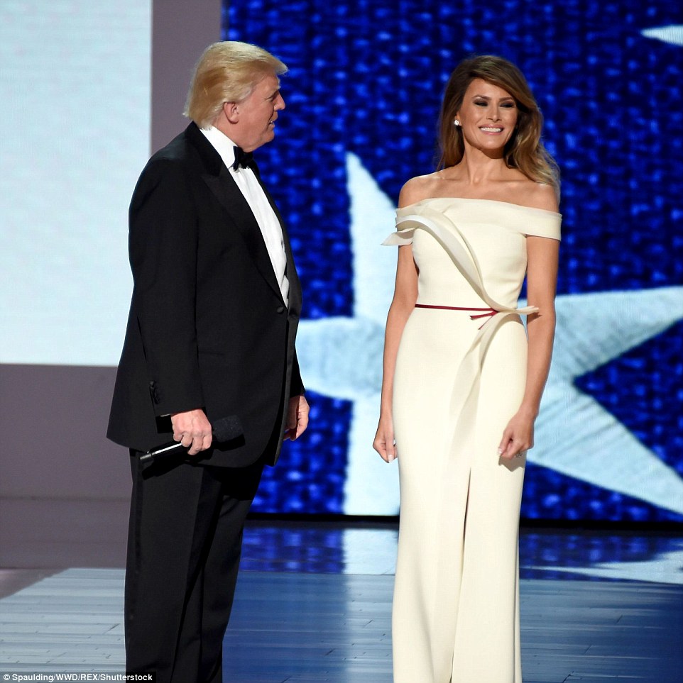 First Lady Melania Trump is rejoining her husband at Mar-a-Lago, where the couple are expected to attend the annual Red Cross ball