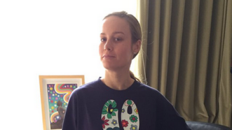 Brie Larson shows Donald Trump how she "dresses like a woman".