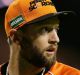 PERTH, AUSTRALIA - JANUARY 14: Andrew Tye of the Scorchers looks on during the Big Bash League match between the Perth ...