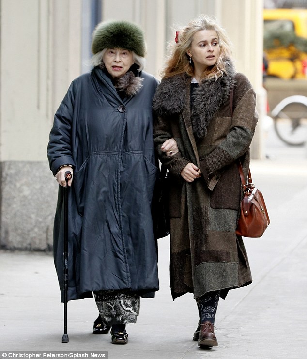 Girls' day out! Helena Bonham Carter steps out in New York City with her mother Elena Propper de Callejon on Friday 